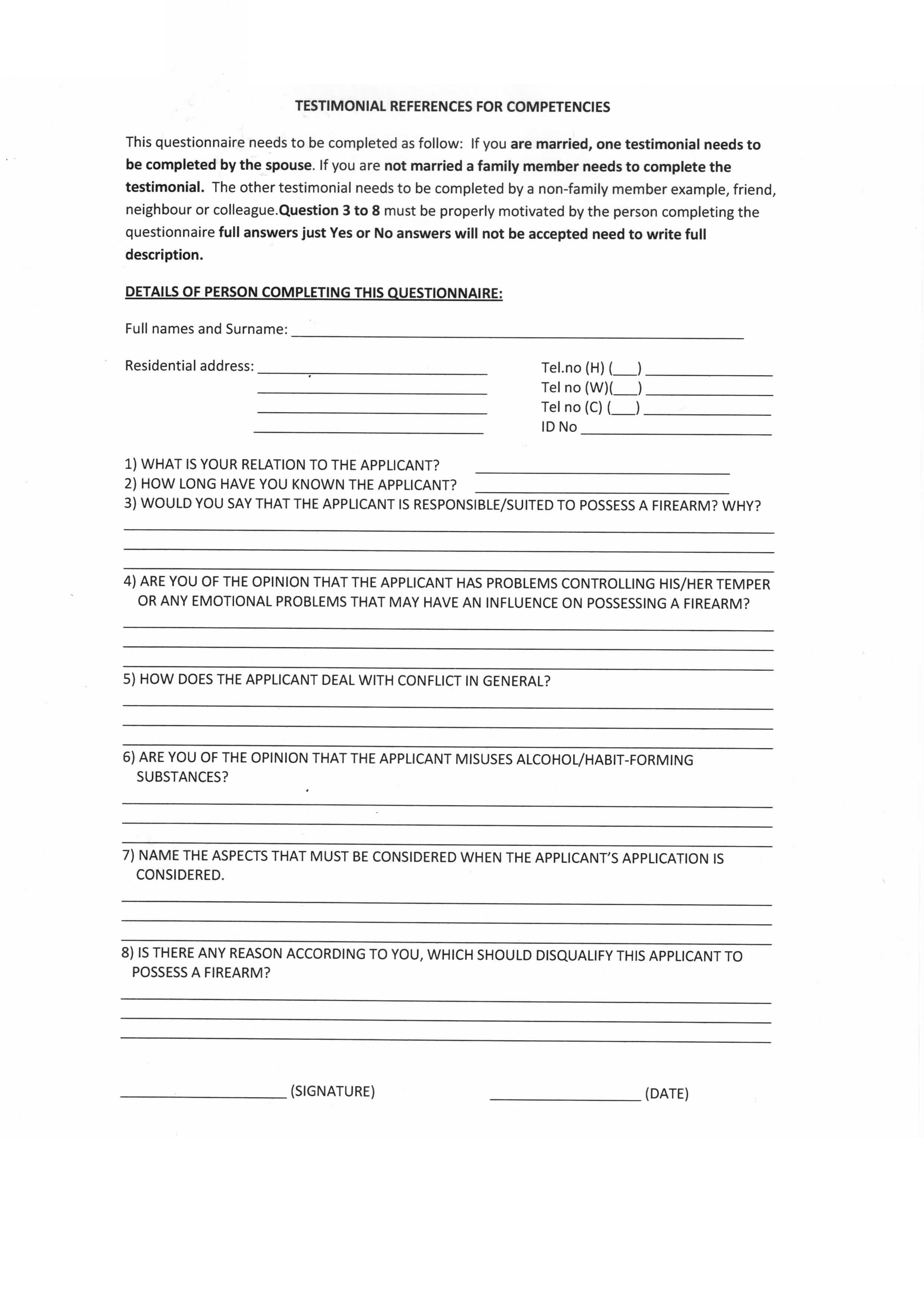 Character reference letter firearm cover letter vrogue co